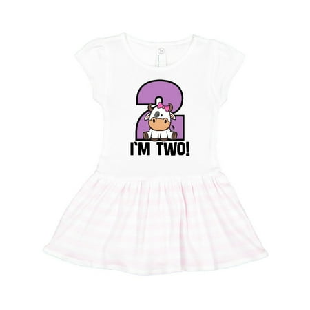 

Inktastic 2nd Birthday Girl Cow Farm Party Gift Toddler Girl Dress