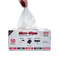 thumbnail image 2 of Eurow Microfiber Wipe and Clean Cloths 12" x 12" with Dispenser Box 50 Pack, White, 2 of 6