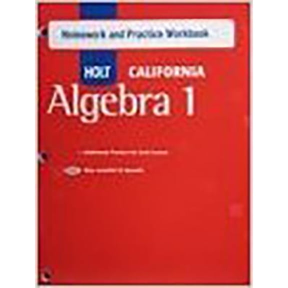 Holt Algebra 1: Homework and Practice Workbook Algebra 1
