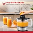 thumbnail image 3 of Holstein Housewares 27-oz Electric Citrus Juicer, Black/Stainless Steel - Ideal for Freshly Squeezed Orange, Lemon, Grapefruit Juices for Breakfast or Drinks, 3 of 10