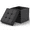 Black, variant on MoNiBloom 15" Cube Collapsible Ottoman with Storage, PU Leather Storage Ottoman Footrest, for Living Room Bedroom Entryway, Brown
