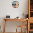 thumbnail image 4 of Beach Wall Clock Battery Operated 14 Inch Coastal Theme Wooden Wall Clock Silent Decorative Clock for Kitchen Living Room Home Office, 4 of 6