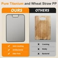 thumbnail image 3 of Titanium Cutting Board for Kitchen, Cutting Board Double Sided Food Grade, Pure Titanium and Wheat Straw PP, Easy to Clean Large Size 16”×11”, 3 of 8