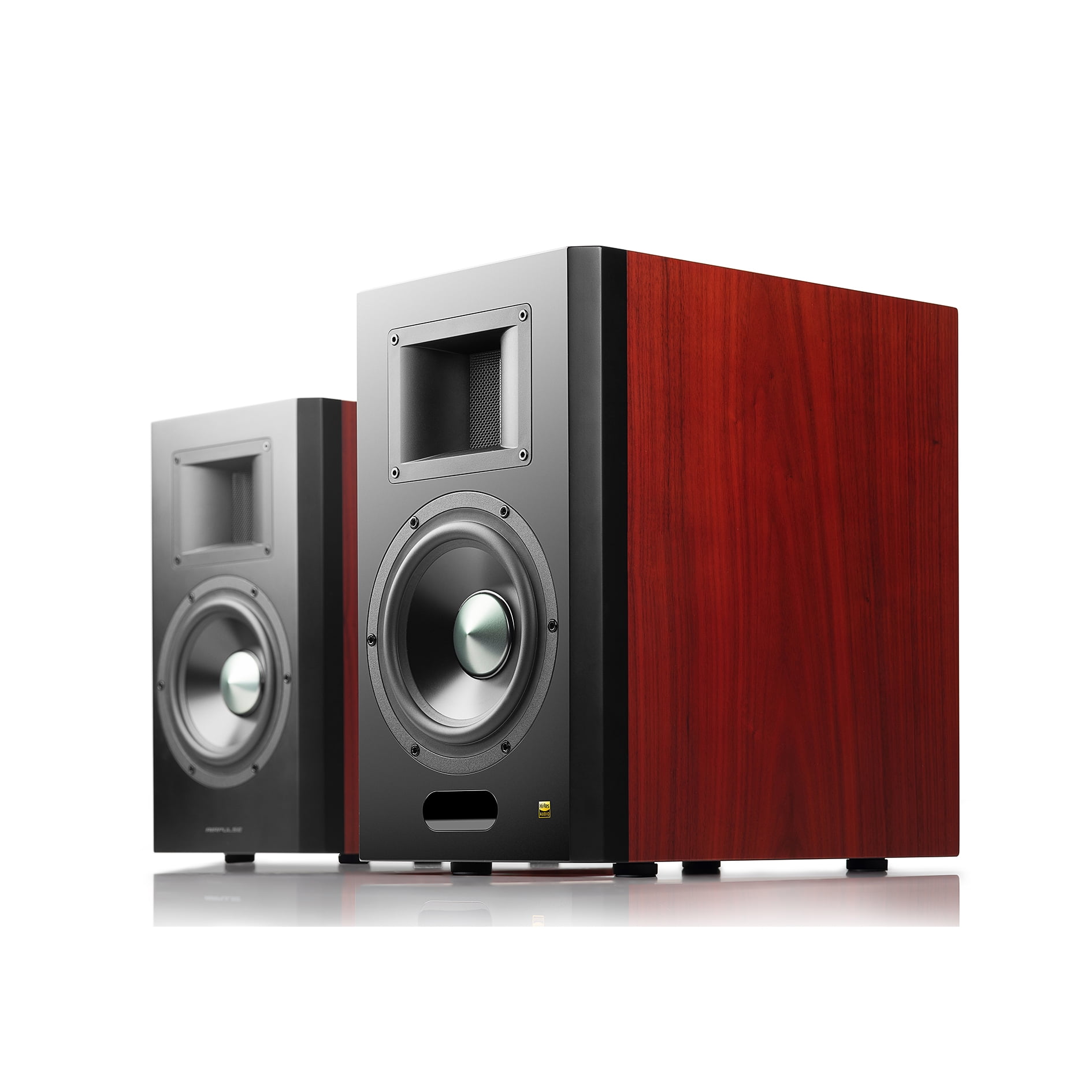 AirPulse A300PRO  Hi-Res Audio Certified Active Speaker System Built-in Amplifier Optical, Coaxial, Bluetooth 5.0 aptX, RCA, AUX, and USB Inputs - Pair