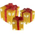 thumbnail image 3 of Set of 3 Sparkling Gift Boxes with Bows LED Lighted Christmas Home Garden Yard Art Decorations, 3 of 6