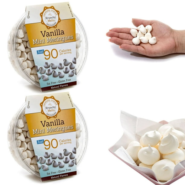 2 Pack Vanilla Mini Meringues Cookies Gluten Fat Free Kosher Sweets