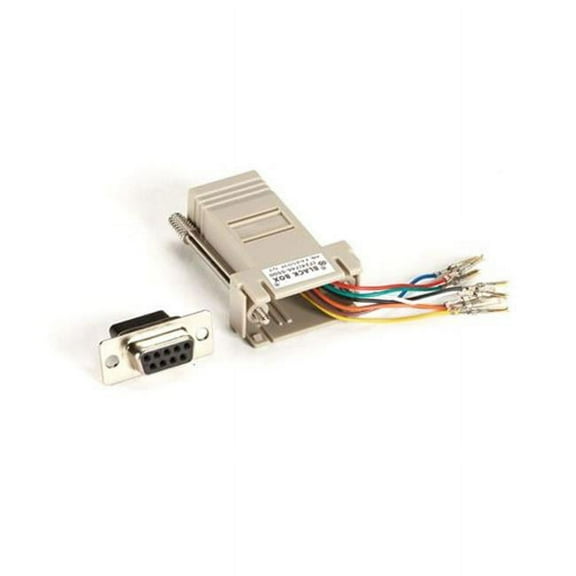 DB9 Modular Adapter Kit Female to RJ-45, 8-Wire - Gray