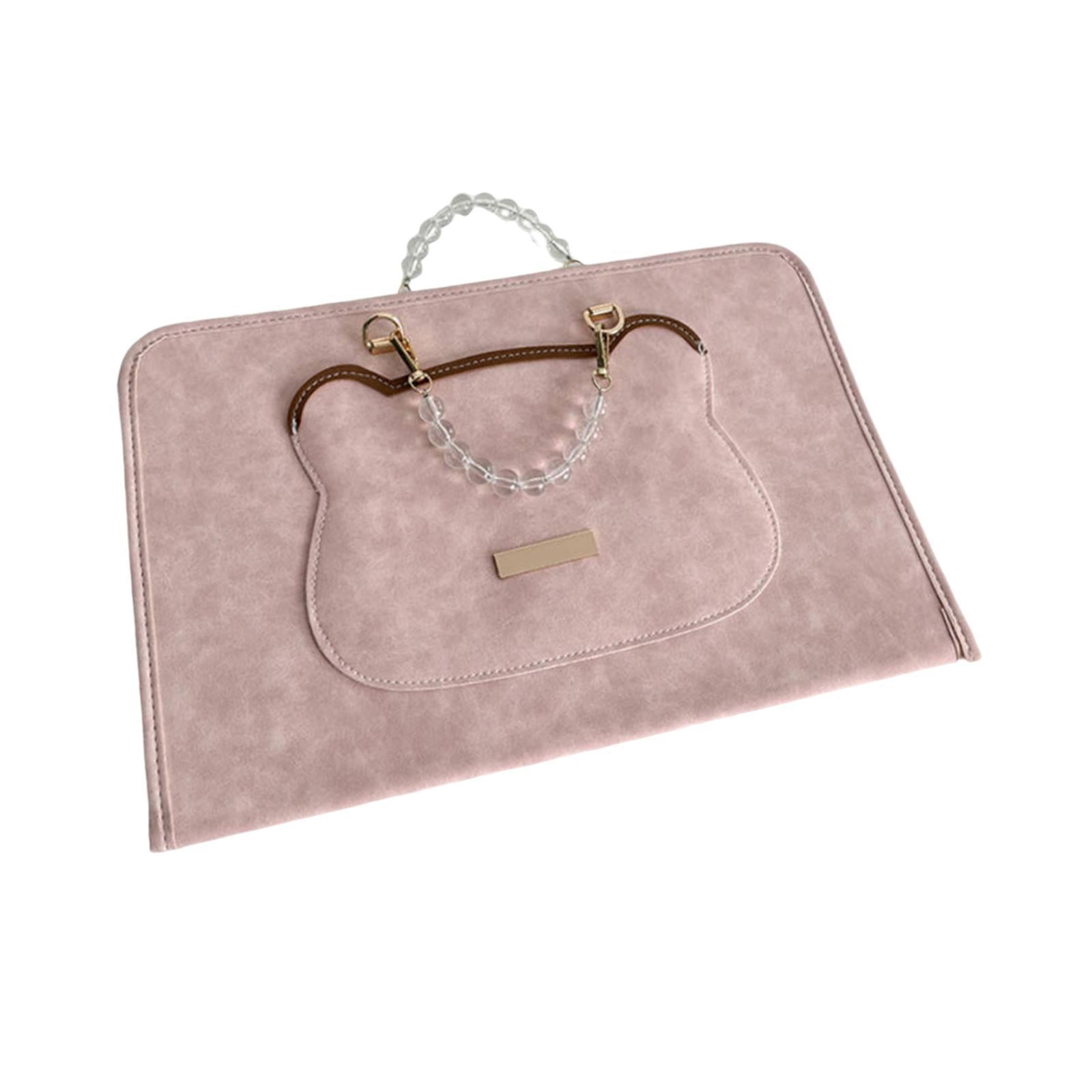 Laptop Sleeve Protective Case Computer Pouch Soft Compact PU Leather for 13 Inch Laptops School Office