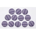 thumbnail image 6 of IBA Indianbeautifulart Purple 2 Hole Stripe & Semi Circle Geometric Shirting Buttons Canvas Fabric Covered Buttons&nbsp;Cloth Embellishments For Scrapbooking Pack Of 50, 6 of 7
