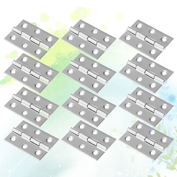 MOKKHNB 30-Pack Plated Stainless Steel Door Hinges 2-Inch Thickened Flat Mute Hardware for Doors