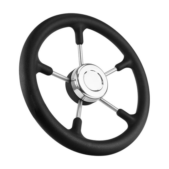 304 Stainless Steel 320mm 12.6 inch Boat Steering Wheel 5 Spoke PU Foaming Material 3/4" Shaft Vessels/Yacht/Pontoon/Boat