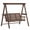 Brown, variant on Spaco Outdoor Swing Chair with 660 lbs Porch Swing Frame, DIY Paintable A-Frame Stand, Porch Swing Perfect for Outdoor, Patio Decor, Natural