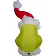 thumbnail image 3 of 10.5' Gemmy Airblown Inflatable Christmas Dr. Seuss Giant Grinch Head w/ Santa Hat Yard Decoration 884431, 3 of 4