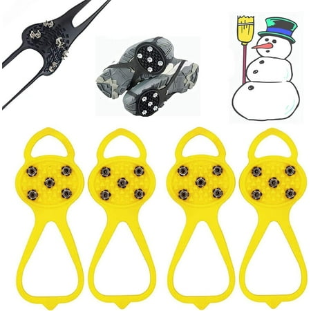 

Ice Non-Slip Shoe Spikes with 5 Anti-Slip Studs Grippers for Walking Hiking on Snow