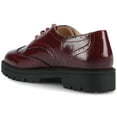 thumbnail image 3 of Journee Womens Claudiya Lug Outsole Almond Toe Oxford, Widths Available, 3 of 8