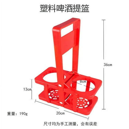 

Hemoton Plastic Beer Portable Folding Basket Beer Tote Basket Reusable Beer Holder for Home
