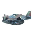 thumbnail image 1 of Avión naufragio decoración del acuario, escondite cueva hogar, escondite de peces de acuario, casa de adornos de peces para crustáceos pequeños peces, 1 of 10
