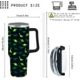 thumbnail image 3 of Green Dinosaur 40oz Tumbler With Handle Gifts For Her Skinny Water Bottles For Office, 3 of 6