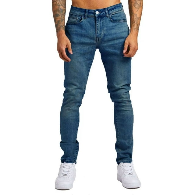 Pantalones Vaqueros Elásticos Slim Fit Para Hombre