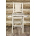 thumbnail image 1 of Montana Woodworks MWHCBSWNRV24LZPINE Homestead Counter Height Back Barstool with Laser Engraved Pine Tree Design, Clear Lacquer Finish, 1 of 1