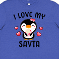 thumbnail image 4 of Inktastic I Love My Savta with Cute Penguin and Hearts Youth T-Shirt, 4 of 5