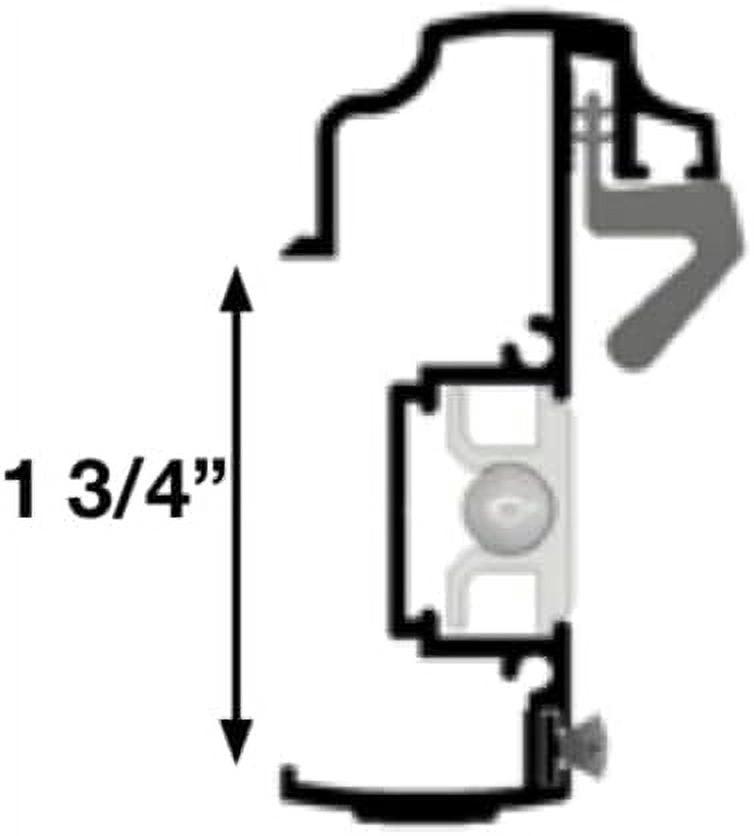 T - Astragal for Sealing Double Door (White , 96")