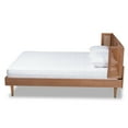 thumbnail image 2 of Baxton Studio Rina King Size Wrap-Around Mid-Century Modern Wood Platform Bed, Walnut, 2 of 10