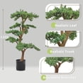 thumbnail image 4 of Artificial Pine Tree Faux Plant Tree Natural Trunk Faux Plastic Leaves Plant With Plastic Planter for Home Office Indoor Outdoor Decor 100cm, 4 of 8