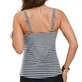 thumbnail image 5 of GEWSEY Women's Tankini Top Only Tummy Control Bathing Suits Top V Neck Swimwear Tops No Bottom (White, S), 5 of 9