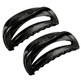 thumbnail image 6 of Parcelona French Thin Arch Cutout Medium 3" Hair Claw Clips for Women Set of 2 (Both(1TortoiseShell+1Black)), 6 of 17