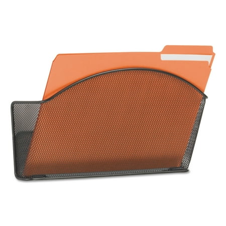 Safco Onyx Steel Wall Pocket, Letter, Black, 12 x 3 x 9