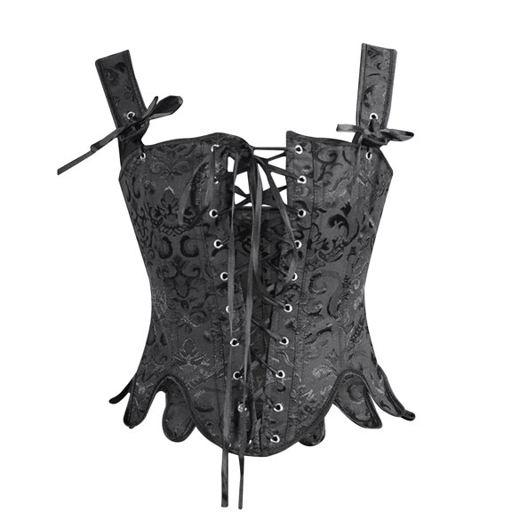 UPPADA Corset Dress for Women On Sale,Plus Size Corset Tops for Women Underbust Corset Belt Overbust Corset with Straps Bodice Corset Lace Up Corset Dress Vintage Crop Top