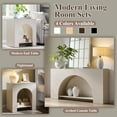 thumbnail image 7 of SinCiDo Modern Arched Nightstands Set of 2 with Charging Station, Bedside Table with Open Shelf Storage for Bedroom, Living Room, 7 of 7