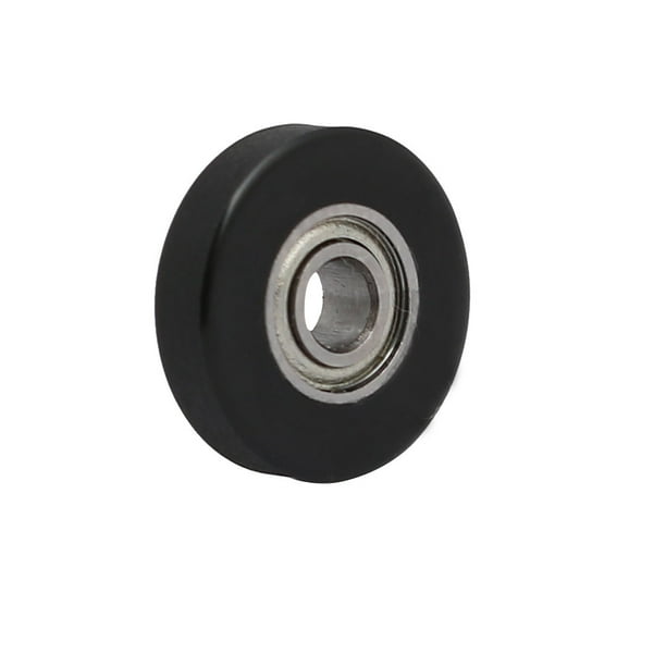 3mmx12mmx3mm PU Coated Ball Bearing Pulley Roller Wheel Black Walmart