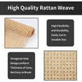 thumbnail image 3 of ABCISI 18" Width Cane Webbing 3.3Feet, Natural Rattan Webbing Roll for Caning Projects, Woven Cane Mesh Net, Natural Vine Wicker Cane Webbing Rattan Sheets for Chair Cabinet Ceiling Bed Furniture, 3 of 10