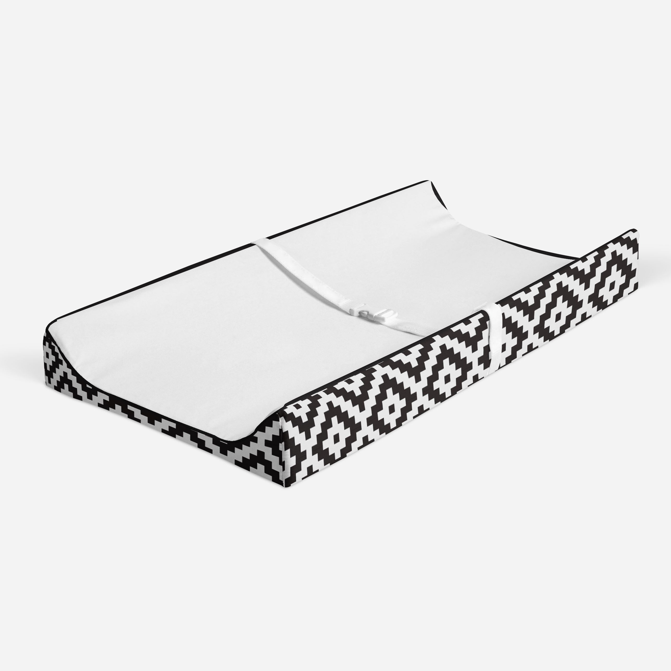 Bacati - Aztec Love Black Neutral Quilted Changing Pad Cover