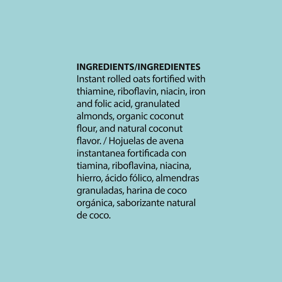 Maga Wellness Almonds & Coconut Rolled Oatmeal Cereal, Instant, 11.3 oz, Shelf Stable Plastic Jar