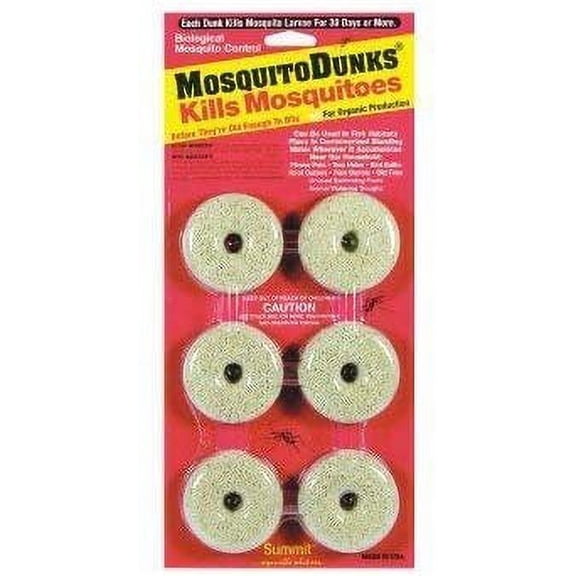Summit Chemical Mosquito Dunks - Bait Disc for Mosquitoes, Outdoor Use - 6 Pack