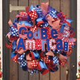 thumbnail image 6 of Utoimkio 16Inch 4th of July Wreath Patriotic American Wreath Handcrafted Red White and Blue Berry Memorial Day Wreath Festival Garland Decorations for Front Door Wall Home Decor, 6 of 9