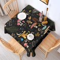 thumbnail image 2 of Red Mushroom Leaf Black Pattern Square Tablecloth,Waterproof Square Table Cover,Wipeable Spillproof Washable Table Cover for Home Kitchen Party Decor 42"X42"(107x107cm), 2 of 6