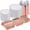 Rose Gold, variant on 150 Pieces Silver Disposable Plates for 25 Guests, Plastic Party, Wedding, Dinnerware Set of Dinner Plates, Salad Spoons, Forks, Knives, Cups