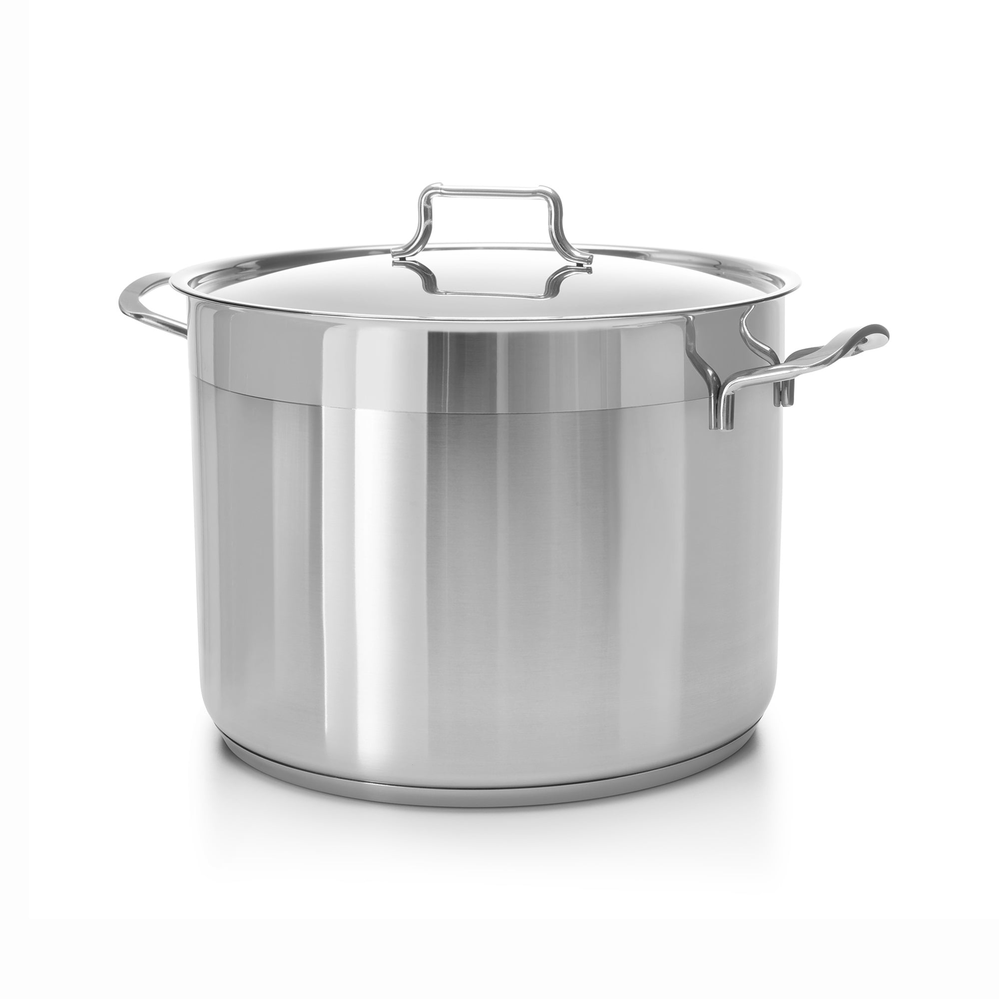 24 qt Quart HD 18/10 Stainless Steel Thick Capsule Base Stock Pot w/ Glass Lid 