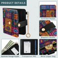 thumbnail image 5 of Small Wallet For Women Bifold Leather Pocket Coin Credit Card Holder With RFID Blocking A Colorful Mexican Pattern, 5 of 6
