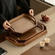 thumbnail image 4 of Bandeja de Almacenamiento China Retro de Bambú y Madera, Ligera, de Lujo, de Bambú, para Té Seco, de Frutas para Sala de Estar, de Madera Comercial, Pequeña., 4 of 5