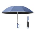 thumbnail image 1 of HLONK Inverted Umbrella with Carabiner Handle  Wind Proof Umbrellas For Rain  46 Inch Portable Reverse Folding Umbrella  Car Umbrella for Women Men  10 Ribs, 1 of 5