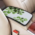 thumbnail image 2 of Bingfone Car Four-Season Universal Armrest Box Mat,Car Armrest Seat Cover Soft Leather Waterproof Armrest Cover Center Console Mat-Watercolor Green Leaves, 2 of 7