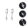 thumbnail image 4 of 1 Pair Diamond-studded Thunderstreak Ear Clips Delicate Stylish Street Eardrop, 4 of 4
