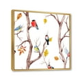 thumbnail image 3 of Designart 'Little Birds and Fall Trees' Traditional Framed Canvas Wall Art Print, 3 of 5