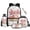 Axolotl Cute, variant on Gothic Black Cat Backpack for 4th-5th Grade Girls Ages 8-10, 17 Inch Lightweight Sturdy Bookbag with Lunch Box, Pencil Case, Water Bottle Holder & Keychain, Set of 5, Back to School