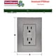 thumbnail image 4 of Placa Contacto Duplex Falla Tierra Inoxium1FSilver 5Pzas Contacto Duplex Falla Tierra 125-250VCA 15A 50/60Hz Plateado Ac, 4 of 4